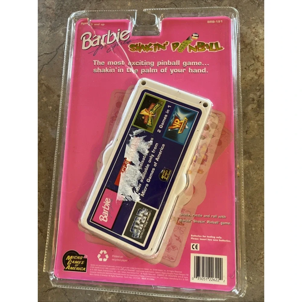 1995 Barbie Shakin Pinball Micro Games Of America Electronic Handheld NOT TESTED